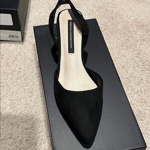 French Connection Black Pointed Heels Size 7
